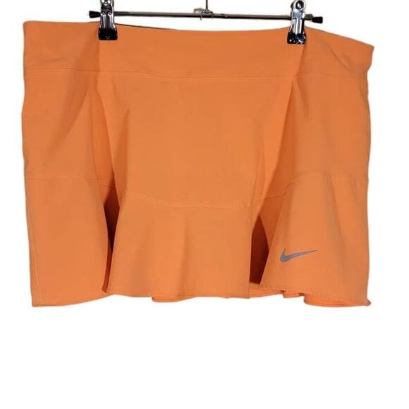 Nike Women's Dri Fit Mini Skort Elastic Waist Stretch Pull on Orange Size XL - Picture 1 of 8